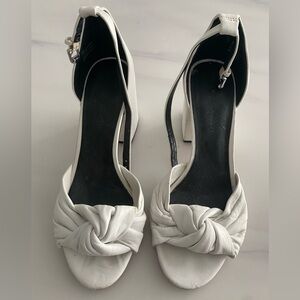 Rebecca Minkoff White Leather Block Heels
